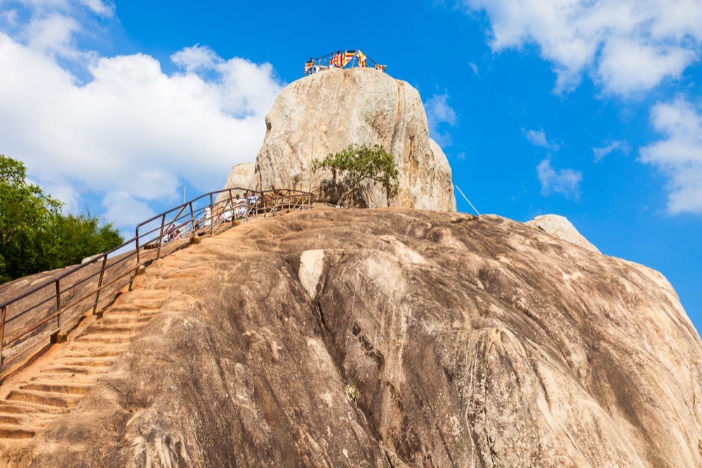 Stairway and rock summit at Mihintale