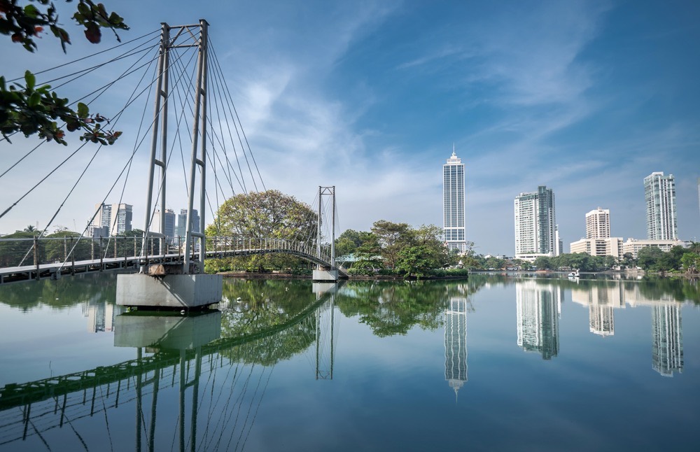 Beira Lake and the Colombo skyline