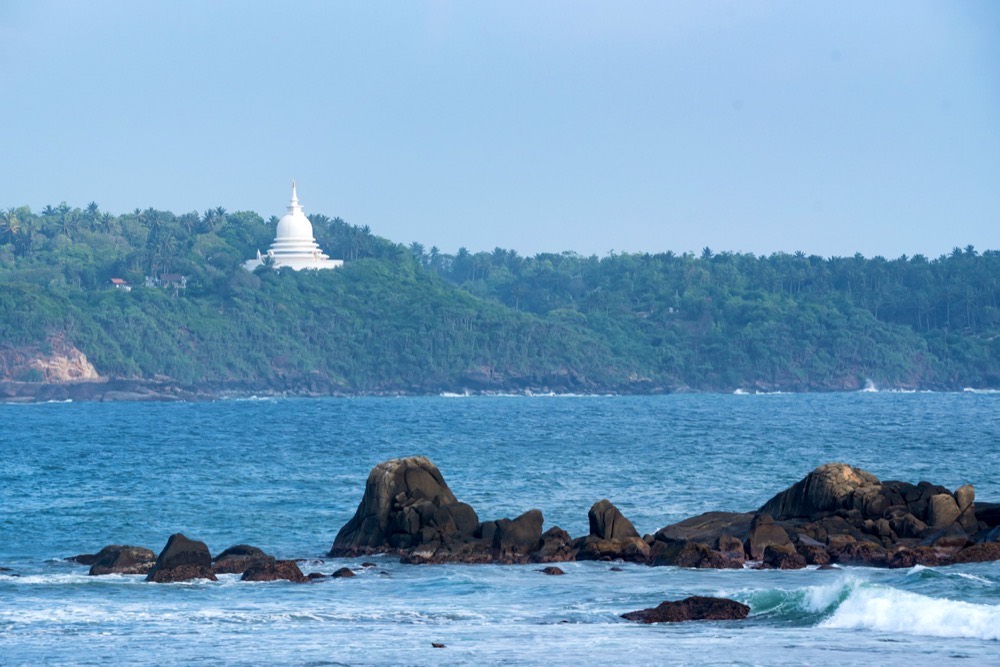 Japanese Peace Pagoda on Rumassala Hill, Galle