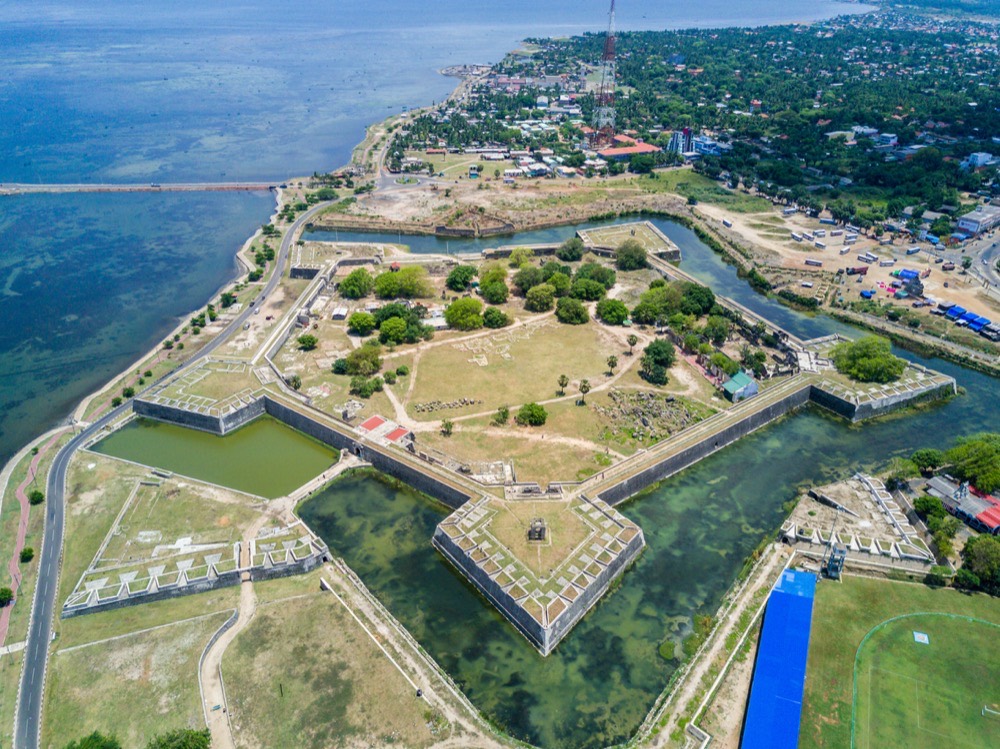 Aerial view of Jaffna Fort