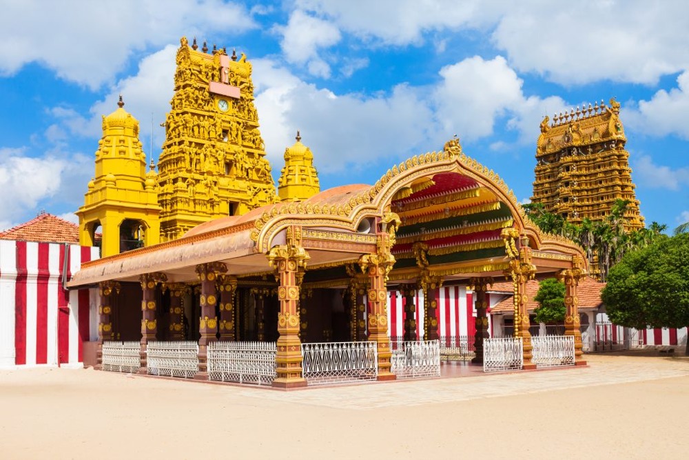 Hindu temple gopuram in northern Sri Lanka